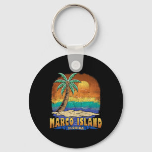 Marco Island Florida Vintage Distressed Souvenir Key Ring