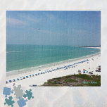Marco Island Florida White Sand Beach and Ocean Jigsaw Puzzle<br><div class="desc">This beautiful jigsaw puzzle features a photo image of a stunning Marco Island beach as seen from the luxurious Crystal Shores Resort. This sparkling gem is located on the southwestern tip of Florida's Gulf Coast. Marco Island is the largest Island in Florida's chain known as Ten Thousand Islands. The blue/green...</div>