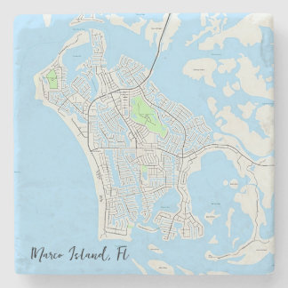 Marco Island map coaster