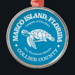 Marco Island (sea turtle) Metal Tree Decoration<br><div class="desc">Marco Island,  Florida.</div>