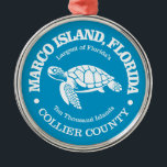 Marco Island (sea turtle) Metal Tree Decoration<br><div class="desc">Marco Island,  Florida.</div>