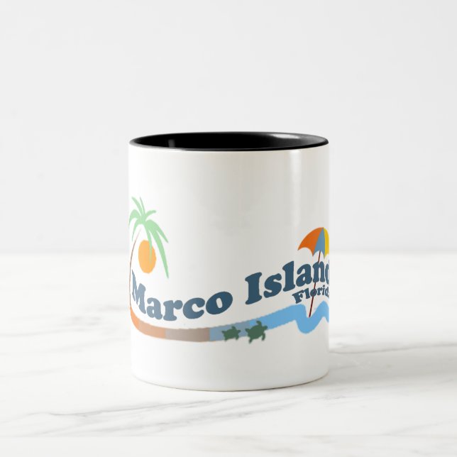 Marco Island. Two-Tone Coffee Mug (Center)