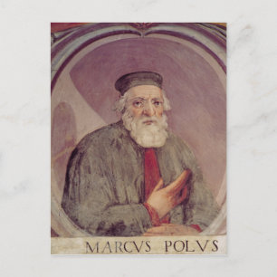 Marco Polo from the 'Sala del Mappamondo' Postcard