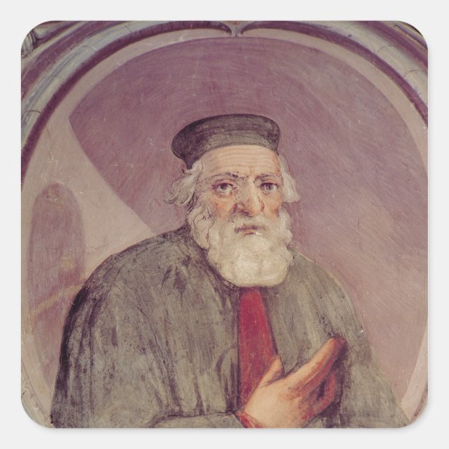 Marco Polo  from the 'Sala del Mappamondo' Square Sticker (Front)