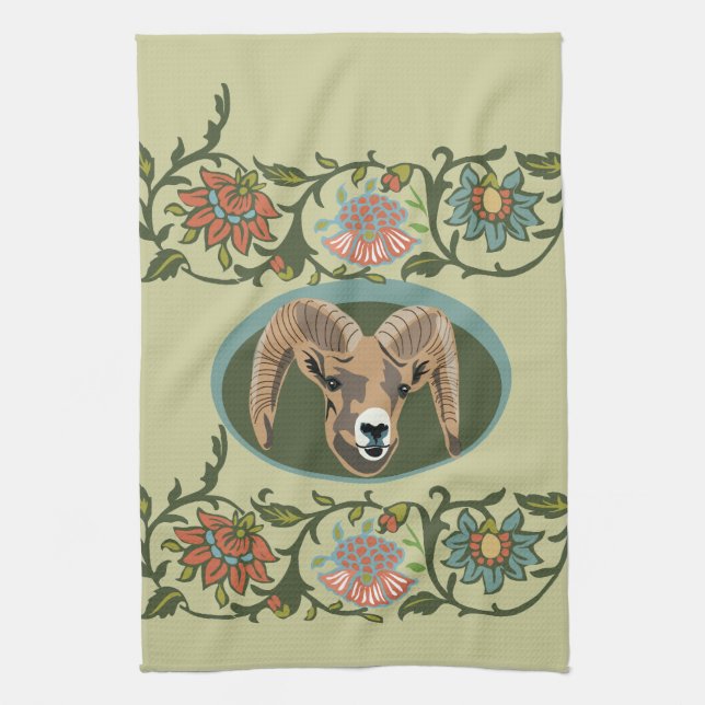 marco polo sheep tea towel (Vertical)