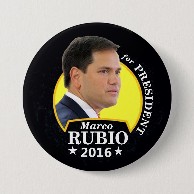 Marco Rubio 2016 for President 7.5 Cm Round Badge (Front)