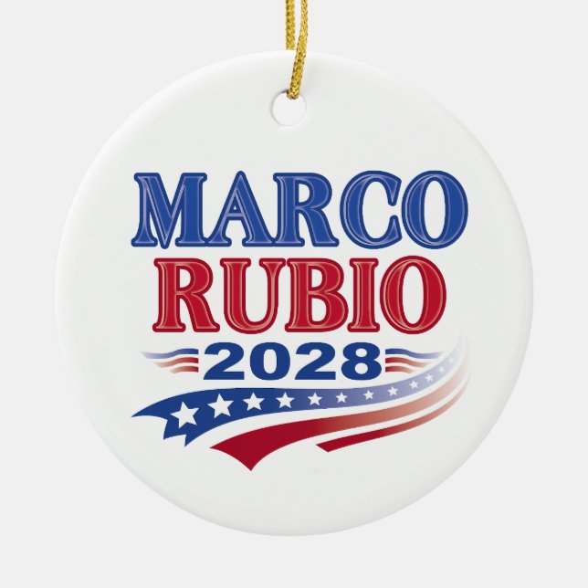 Marco Rubio 2028 (3st) Ceramic Tree Decoration (Front)