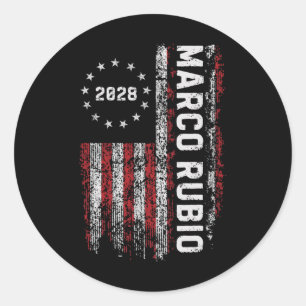 Marco Rubio 2028 President 48 Election Campaign Us Classic Round Sticker