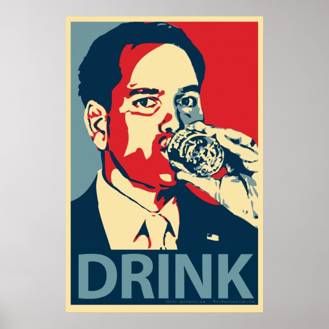 Marco Rubio - "Drink" Obama Parody Poster (Front)