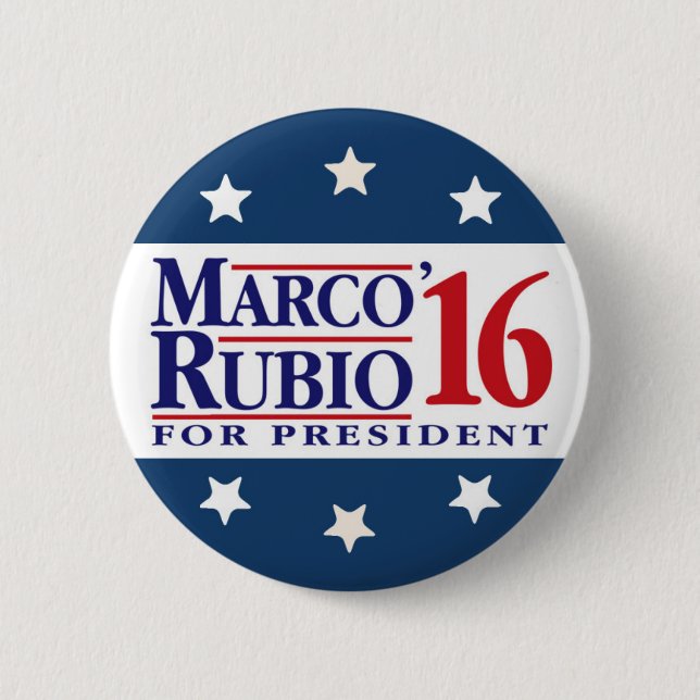Marco Rubio For President 6 Cm Round Badge (Front)