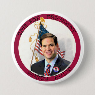 Marco Rubio for President in 2016 7.5 Cm Round Badge