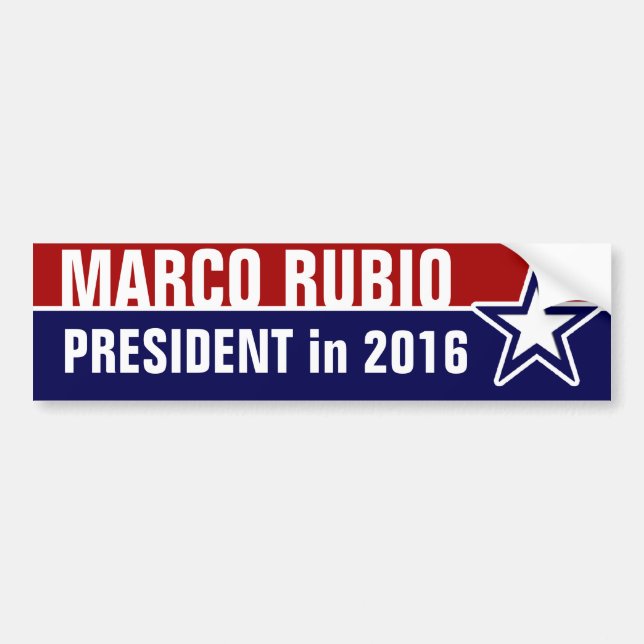Marco Rubio in 2016 Bumper Sticker (Front)