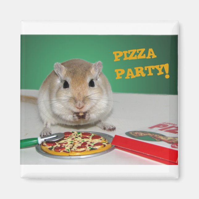 Marco the Gerbil's Pizza Party Magnet (Front)