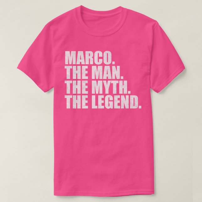 MarcoMarco Name Marco given name T-Shirt (Design Front)