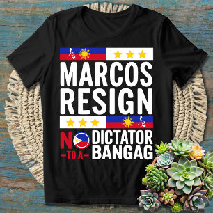 Marcos Resign - No to a Dictator  T-Shirt