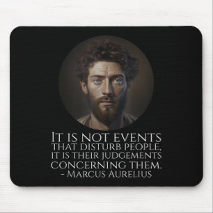 Marcus Aurelius - Ancient Roman Stoic Philosophy Q Mouse Mat