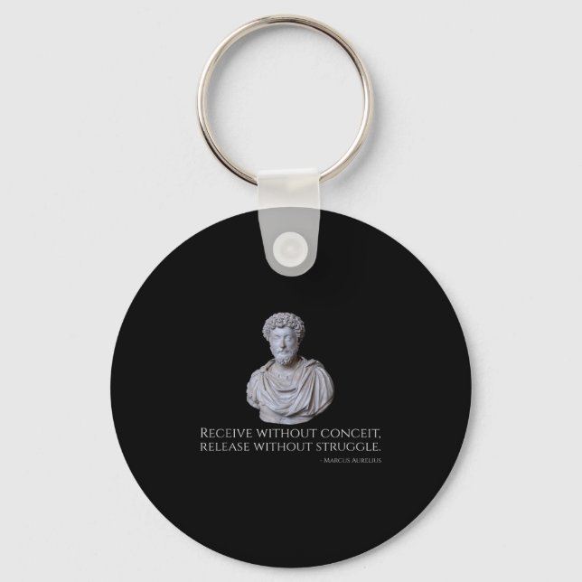 Marcus Aurelius - Ancient Rome Stoic Philosophy Qu Key Ring (Front)