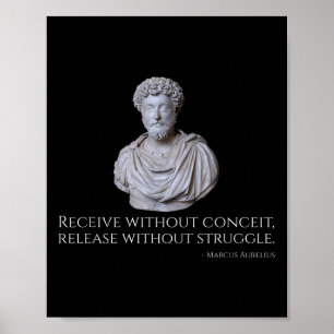 Marcus Aurelius - Ancient Rome Stoic Philosophy Qu Poster