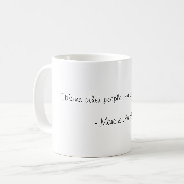 Marcus Aurelius Coffee Mug (Front Left)