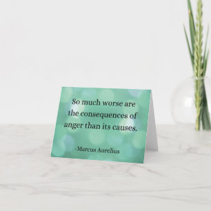 Marcus Aurelius: Conquer Anger, Find Inner Peace Card