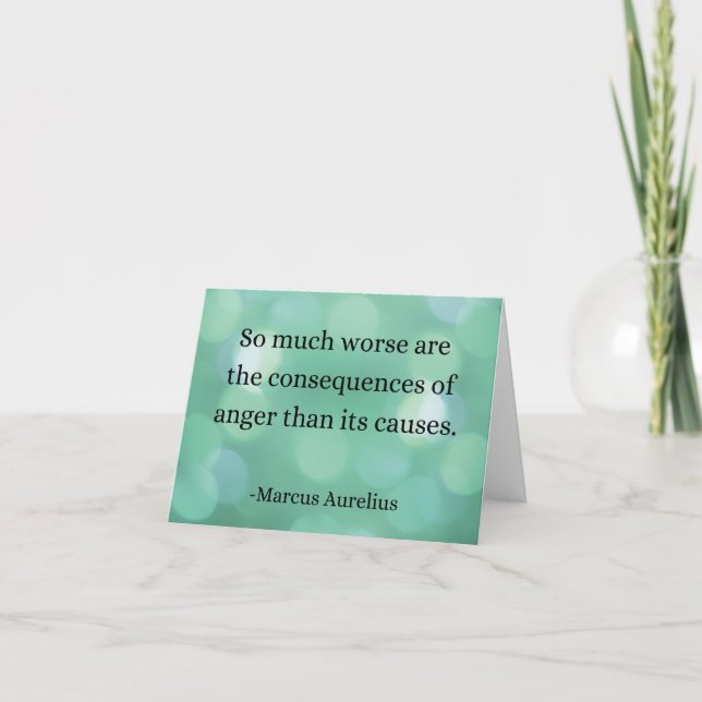 Marcus Aurelius: Conquer Anger, Find Inner Peace Card (Front)
