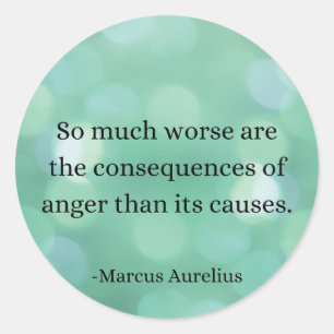 Marcus Aurelius: Conquer Anger, Find Inner Peace Classic Round Sticker
