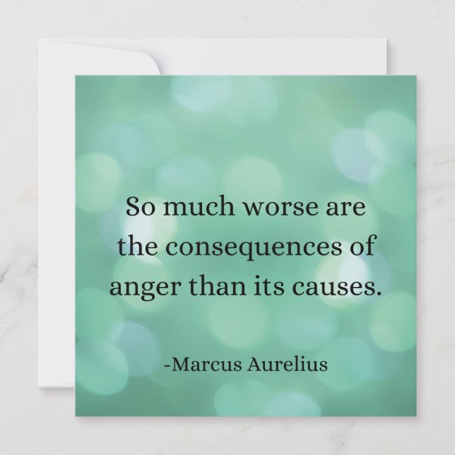 Marcus Aurelius: Conquer Anger, Find Inner Peace Invitation (Front)