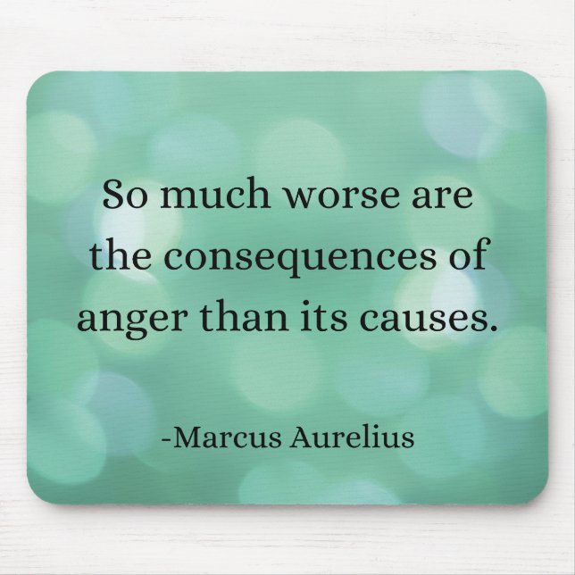Marcus Aurelius: Conquer Anger, Find Inner Peace Mouse Mat (Front)