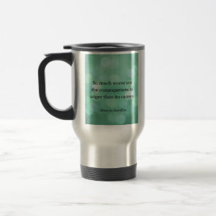 Marcus Aurelius: Conquer Anger, Find Inner Peace Travel Mug