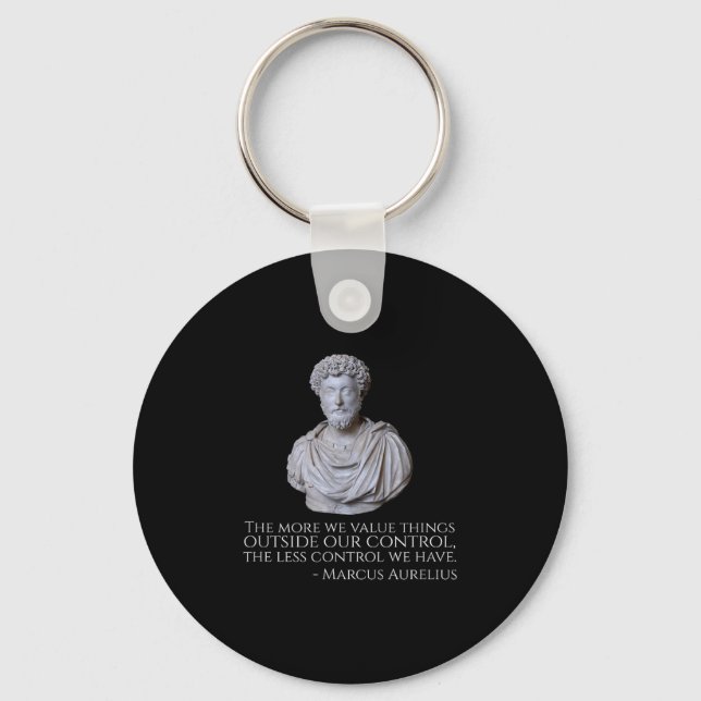 Marcus Aurelius - Motivational Stoicism Philosophy Key Ring (Front)