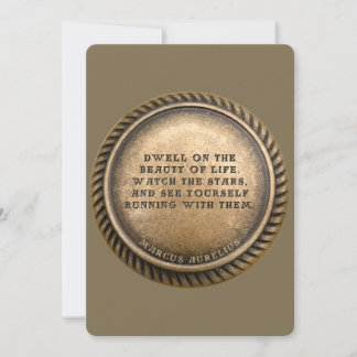 Marcus Aurelius Quote Dwell on the beauty of life  Holiday Card