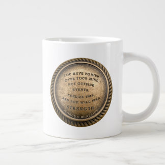 Marcus Aurelius Quote How to find Strength Large Coffee Mug