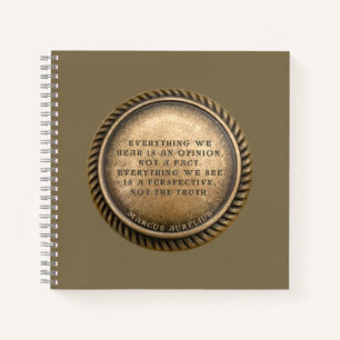 Marcus Aurelius Quote Opinionated Coin Notebook