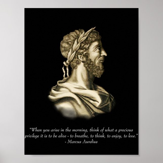 Marcus Aurelius Quote Poster (Front)