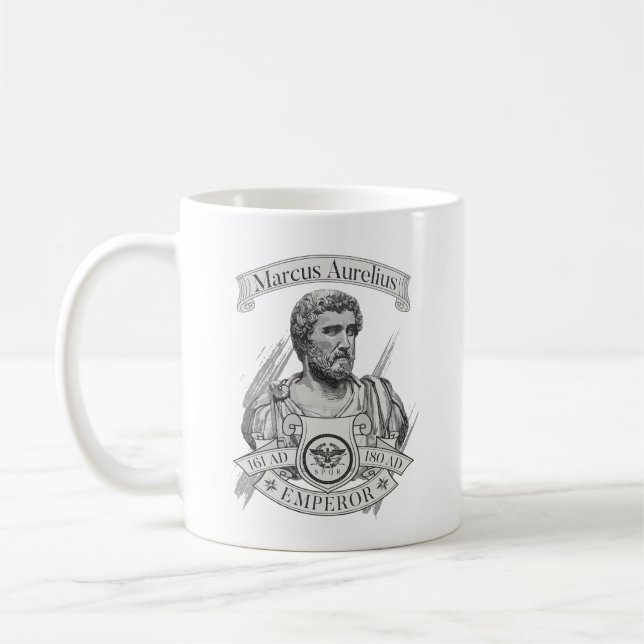 Marcus Aurelius Roman Emperor  Coffee Mug (Left)