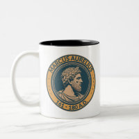 Marcus Aurelius Roman Emperor Illustration Badge