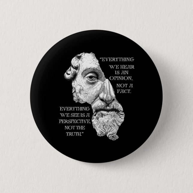 Marcus Aurelius Stoic Philosophy Novel Philosopher 6 Cm Round Badge (Front)