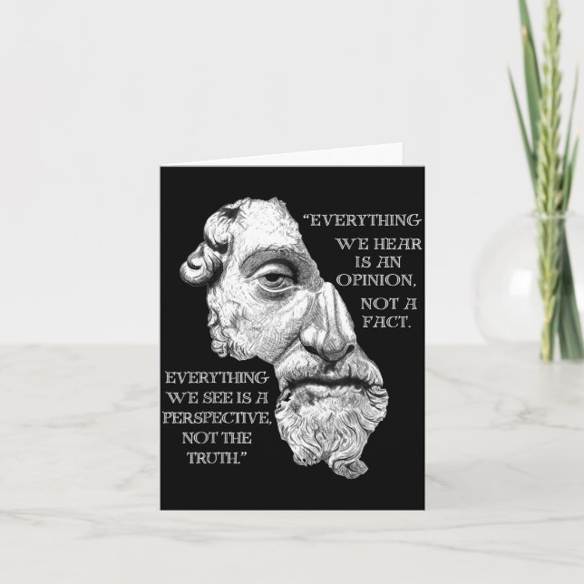 Marcus Aurelius Stoic Philosophy Novel Philosopher Card (Front)