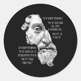 Marcus Aurelius Stoic Philosophy Novel Philosopher Classic Round Sticker