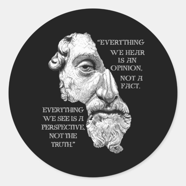 Marcus Aurelius Stoic Philosophy Novel Philosopher Classic Round Sticker (Front)