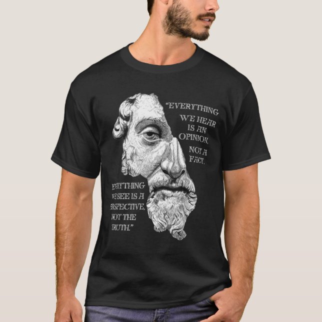 Marcus Aurelius Stoic Philosophy Novel Philosopher T-Shirt (Front)