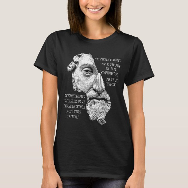 Marcus Aurelius Stoic Philosophy Novel Philosopher T-Shirt (Front)