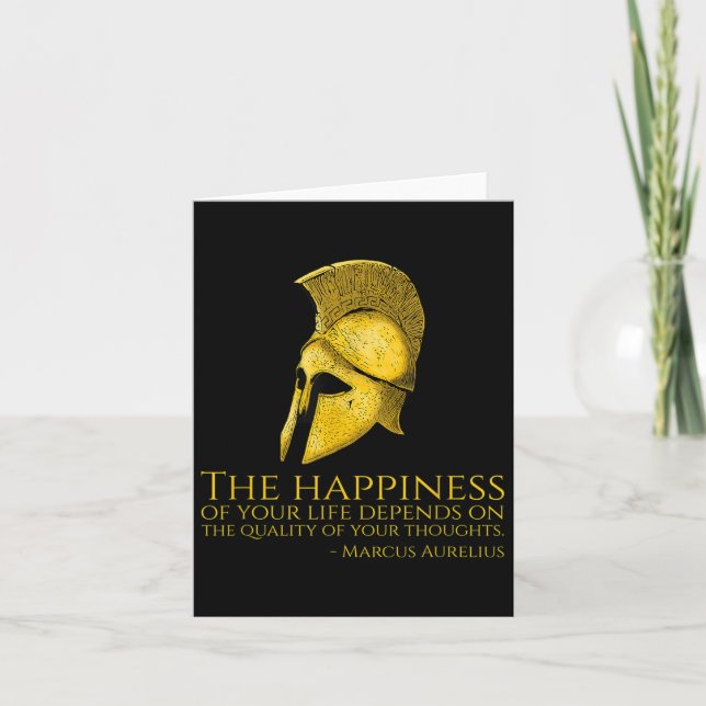 Marcus Aurelius Stoic Quote On Happness - Roman Ph Card (Front)