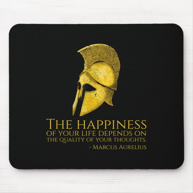Marcus Aurelius Stoic Quote On Happness - Roman Ph Mouse Mat (Front)