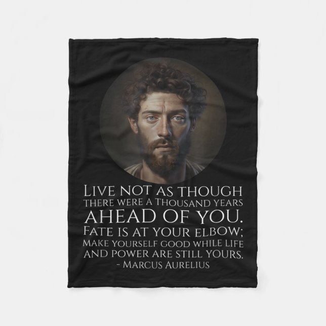 Marcus Aurelius Stoicism - Roman Stoic Philosophy  Fleece Blanket (Front)
