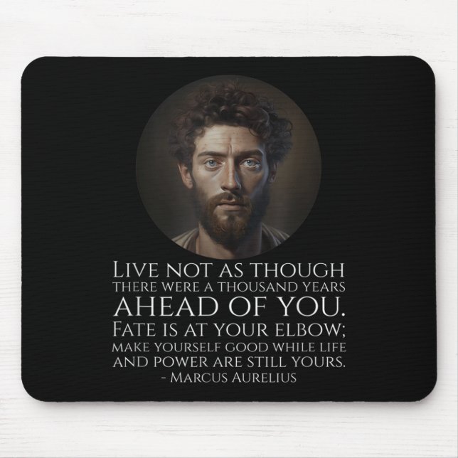 Marcus Aurelius Stoicism - Roman Stoic Philosophy  Mouse Mat (Front)