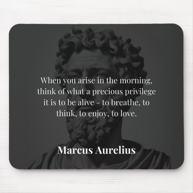 Marcus Aurelius's Morning Reflection: Gratitude fo Mouse Mat (Front)
