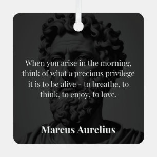 Marcus Aurelius's Morning Reflection Metal Tree Decoration