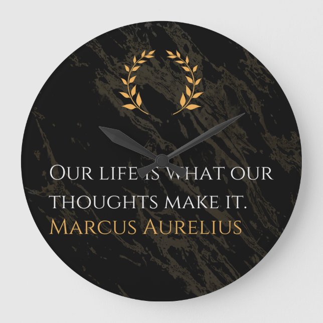 Marcus Aurelius's Truth: Shaping Life Large Clock (Front)