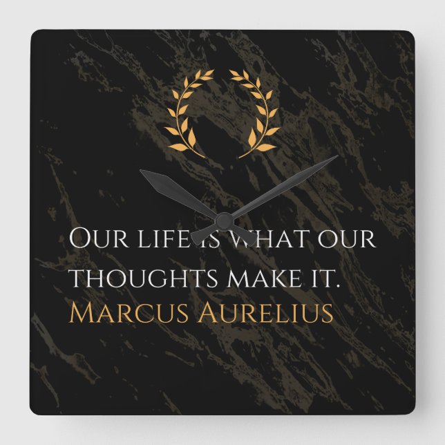 Marcus Aurelius's Truth: Shaping Life Square Wall Clock (Front)